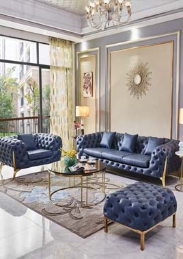 blue sofa set for sale