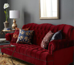 red designer sofa for sale